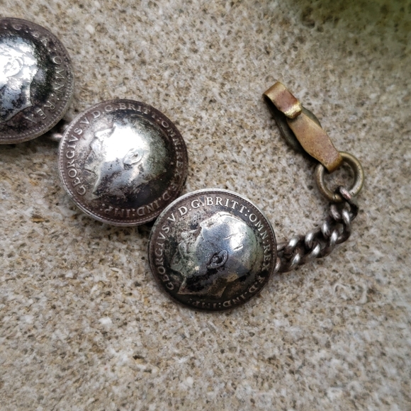 Sterling coin bracelet, British, young Victoria - Picture 6 of 7